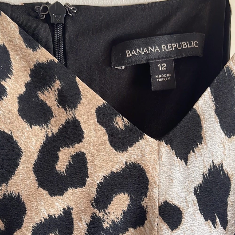 Fabulous drapey wide-leg leopard jumpsuit, Banana Republic